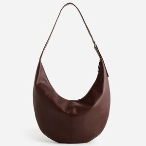 Elegant Brown Leather Hobo Bag